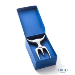 Fourchette TRIDENS Inox Brosse Avec Socle Bois -Weber Soldes Boutique lot fourchette tridens inox brosse avec socle 3