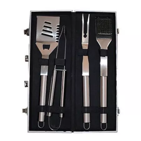 Mallette 4 Pieces Inox Pour BBQ 3 Mallette 4 Pieces Inox Pour BBQ