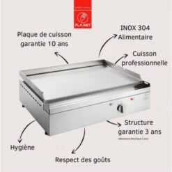 Plancha Elec PLANET Chef 55 Plaque Lisse (Réf. 240005) -Weber Soldes Boutique plancha elec planet chef 55 plaque lisse ref 240005 2